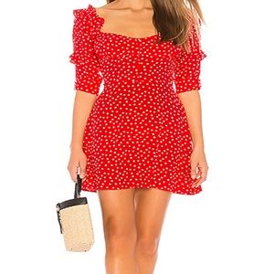 For Love and Lemons Red and White Polka Dot